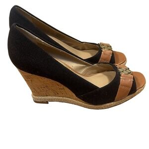 Arturo Chiang Ralin Peep Toe Wedge Shoes